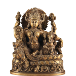 Pure Brass Goddess Parvati Baby Ganesha Statue Divine Motherhood | Jaipurio
